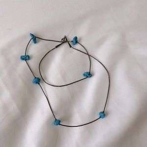 turquoise Sterling silver vintage necklace